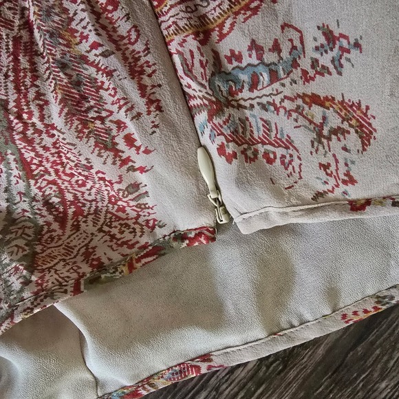 LAUREN RALPH LAUREN Paisley Skirt Womens 6 Multicolor Excellent Silk Midi Boho - Picture 3 of 6